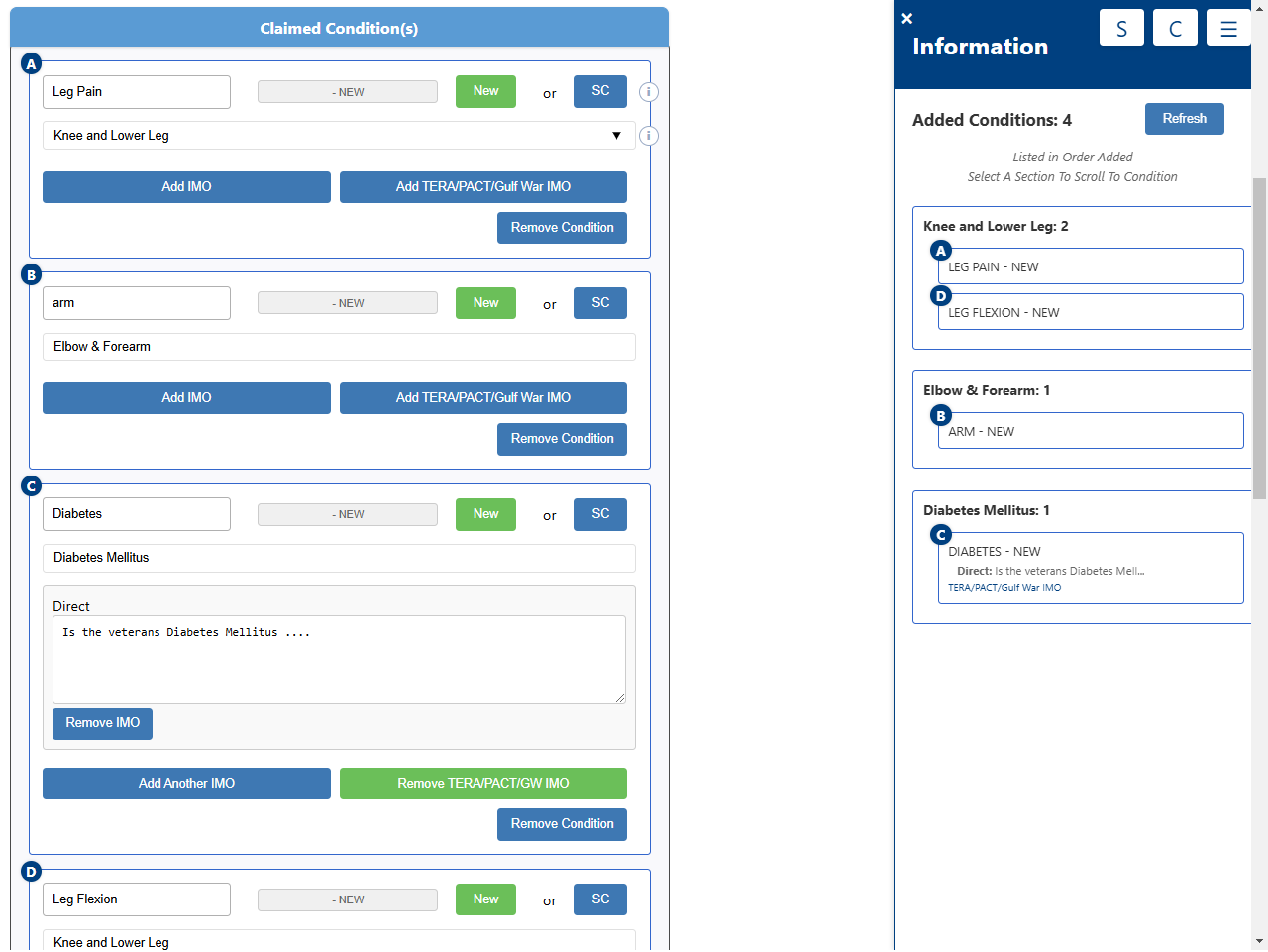 TemplateWizard Conditions and Sidebar